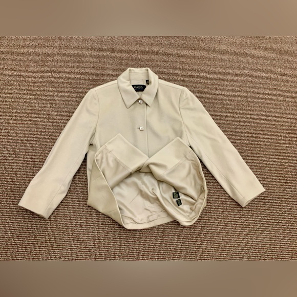 Women’s 10 Dana Buchman 100% Cashmere Square Button Pocketed Blazer Coat Jacket - Picture 6 of 13